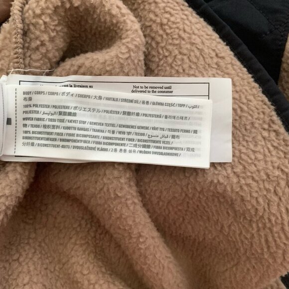 Abercrombie And Fitch Jacket Womens Medium Brown Black Fleece Quilted NWT - Picture 10 of 11